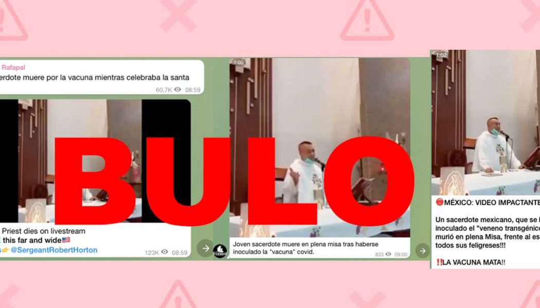 El sacerdote mexicano que se desmayó en una misa retransmitida en directo no murió por Covid ni por la vacuna