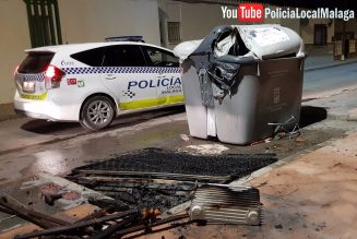 Detenidas dos menores de edad por prender fuego hasta a seis contenedores en Málaga capital