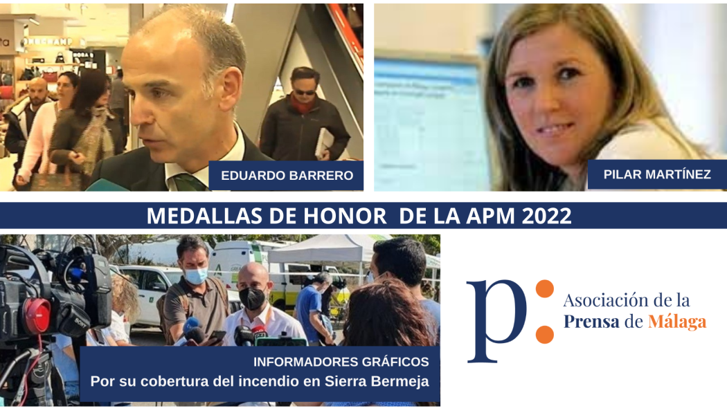 Eduardo Barrero y Pilar Martínez, Medallas de Honor del Periodista de la Asociación de la Prensa de Málaga