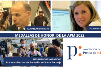 Eduardo Barrero y Pilar Martínez, Medallas de Honor del Periodista de la Asociación de la Prensa de Málaga