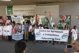 Sindicatos se concentran en Málaga hoy contra las agresiones al personal sanitario