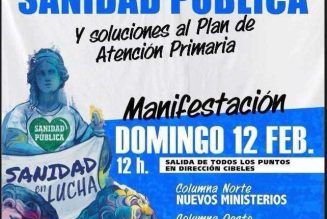 Miles de manifestantes van a exigir este domingo en Madrid una mejor sanidad pública