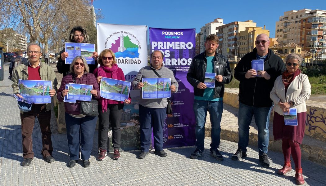 Podemos y la Federación Solidaridad presentan una campaña por la renaturalización del Río Guadalmedina