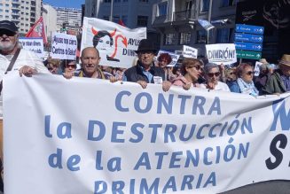 Manifestantes en Madrid reclaman una mejor sanidad pública