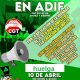 Huelga en ADIF el lunes 10 de abril