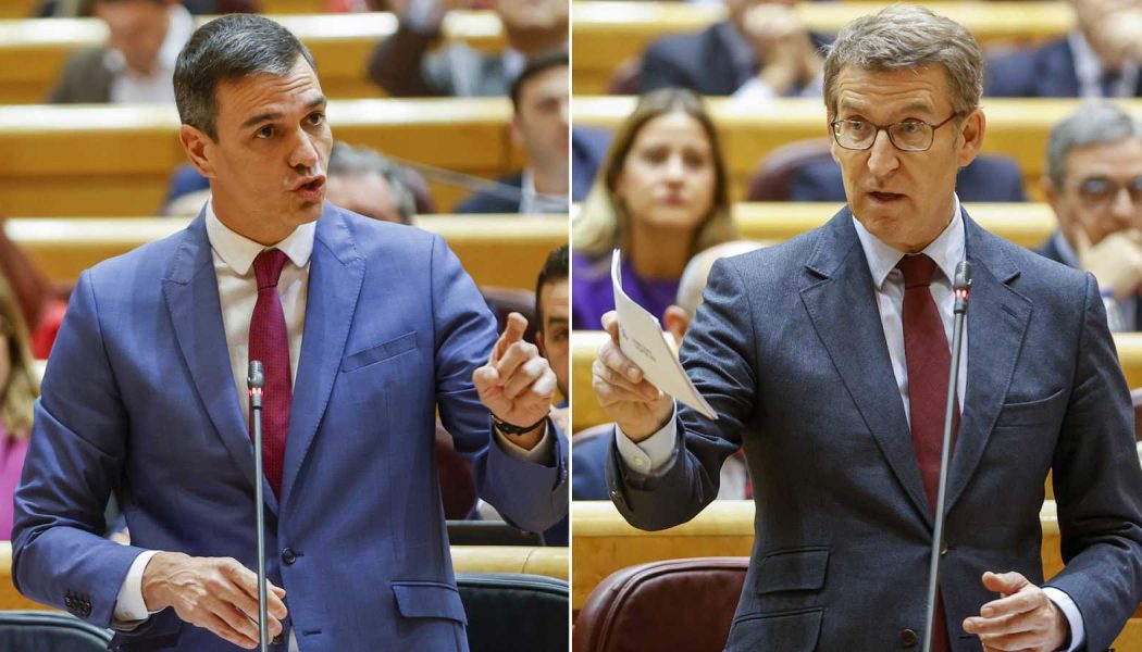 Sánchez y Feijóo medirán sus fuerzas hoy en un nuevo duelo en el Senado