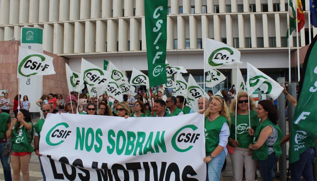 Manifestación de los funcionarios de Justicia en Málaga