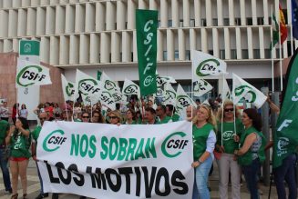 Manifestación de los funcionarios de Justicia en Málaga