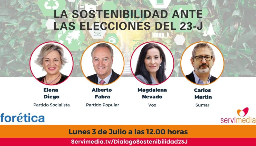 Servimedia emite hoy un debate electoral con PSOE, PP, Vox y Sumar sobre Sostenibilidad