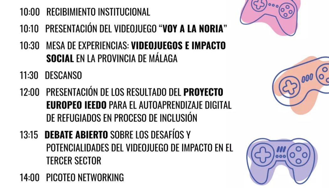 Malaga acogerá la jornada ‘El Videojuego Como Generador de Impacto Social’ el próximo 6 de julio