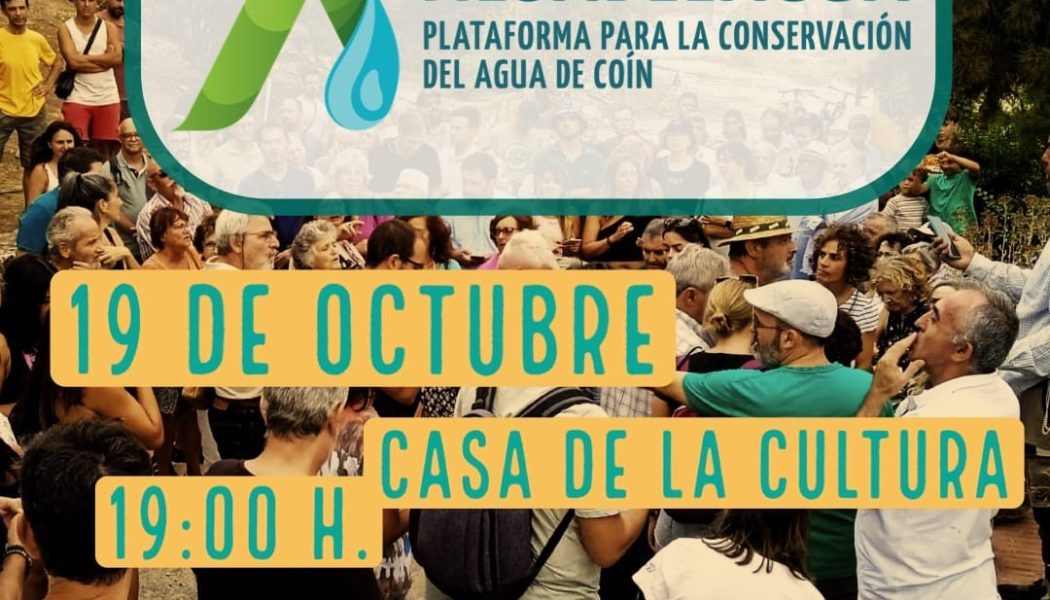 La Mesa del Agua convoca una reunión informativa