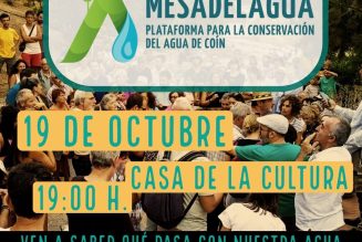 La Mesa del Agua convoca una reunión informativa