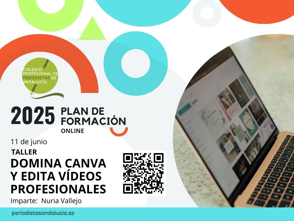Domina Canva y edita vídeos profesionales con Nuria Vallejo en el Colegio de Periodistas