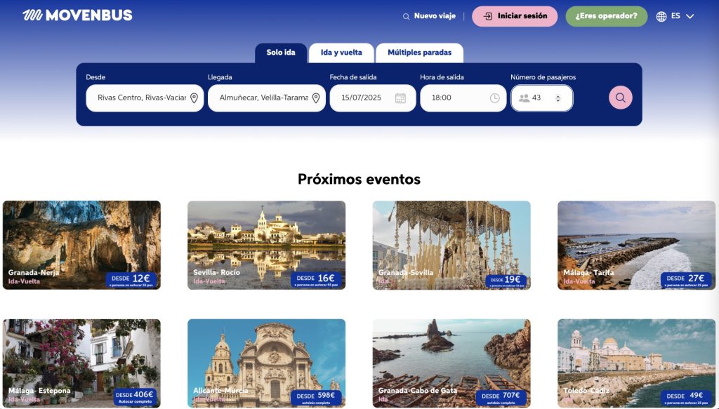 Ya está en marcha Movenbus, el booking de los autocares discrecionales MOVENBUS BUSQUEDAS