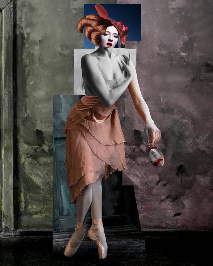 Nosce te ipsum Collage digital. Impresion en papel bambu