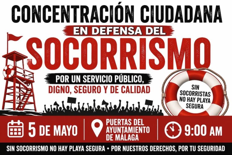 El servicio de socorrismo y salvamento de las playas de Málaga se planta