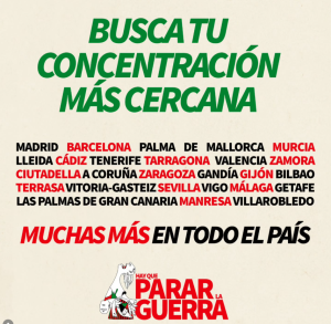 "Parar la Guerra" convoca +200 concentraciones en toda España 1 parar la guerra concentracion 25 abril 2026