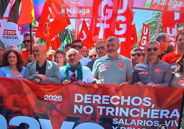 UGT y CCOO lideran el 1º de Mayo en Málaga UGT